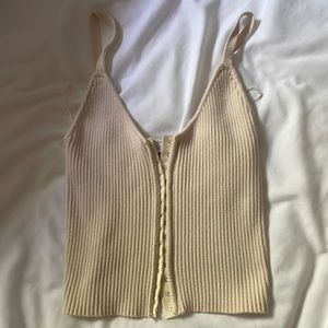Knit button up tank